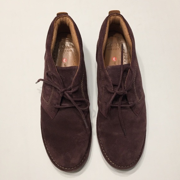 Clarks Un Astin Chukka Boot Aubergine Size 10 - Picture 8 of 12